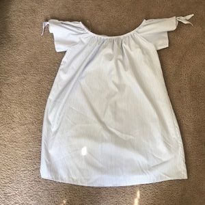 Off the shoulder stripped dress